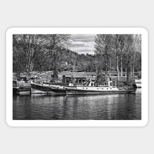 Vintage Boats On The Thames Sticker